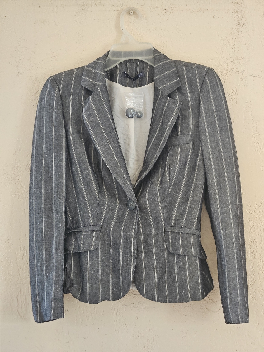 Tailored Gray Pinstripe Women's Blazer